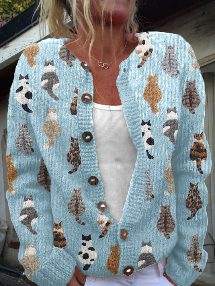 | The Cardigan Print Cat