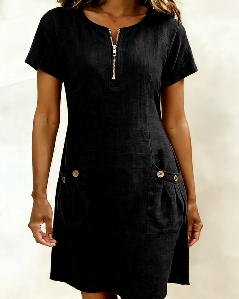Amoura| Dress in Cotton with fermeture éclair