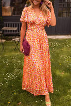 Anja | Dress maxi Neckline in V