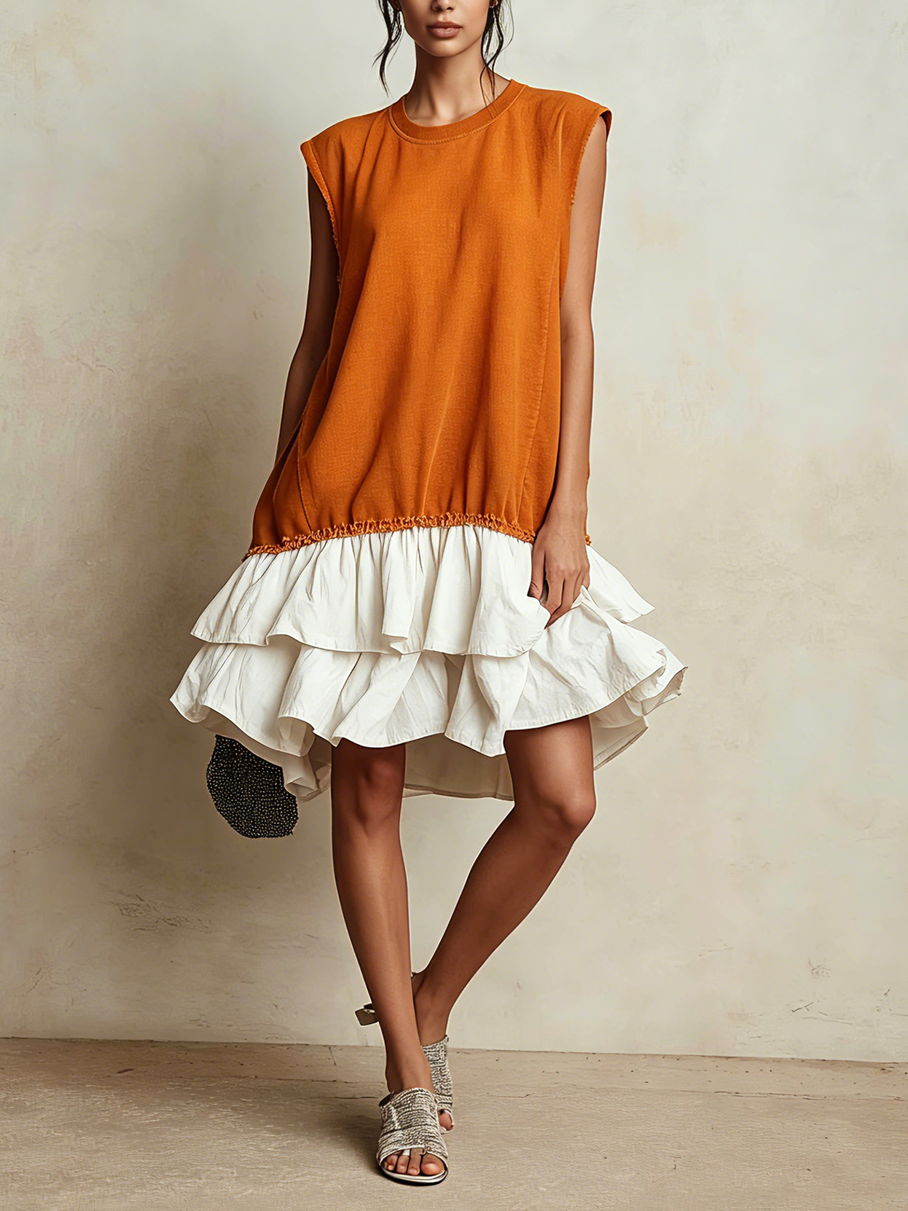 Ilaria | Casual Color Block Dress, Loose Fit, Vacation Style