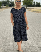 Amara | Summer Dress Collar rond and joli Print