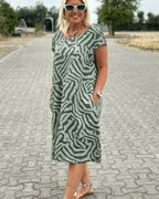 Amara | Summer Dress Collar rond and joli Print