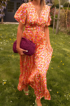 Anja | Dress maxi Neckline in V