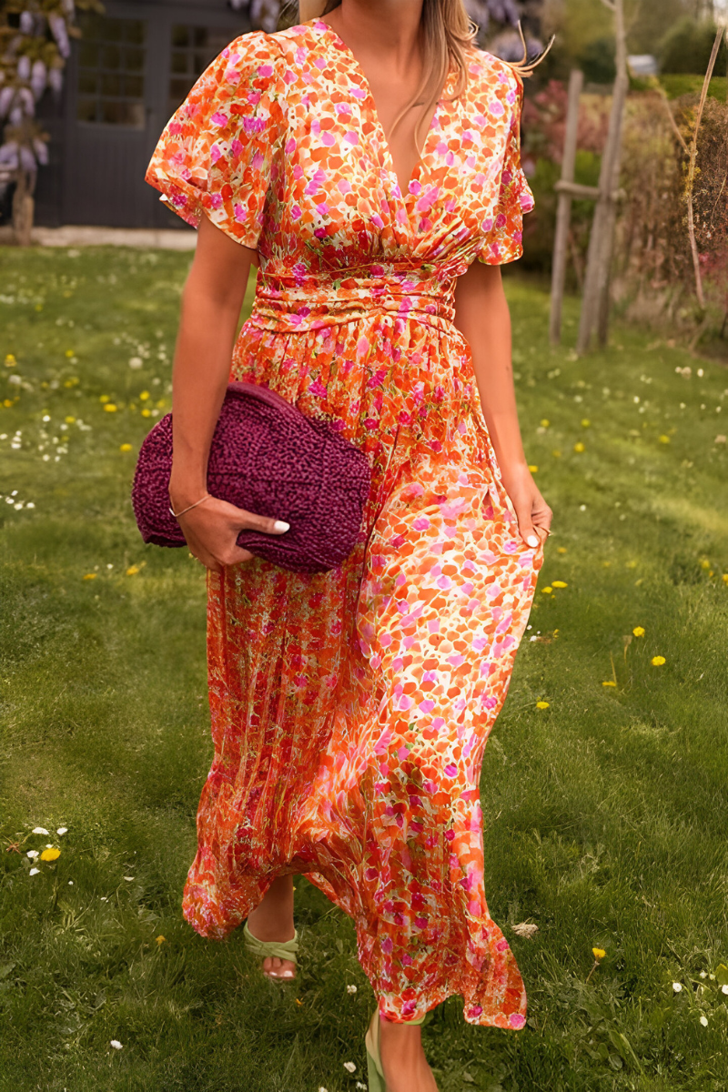 Anja | Dress maxi Neckline in V