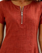 Amoura| Dress in Cotton with fermeture éclair