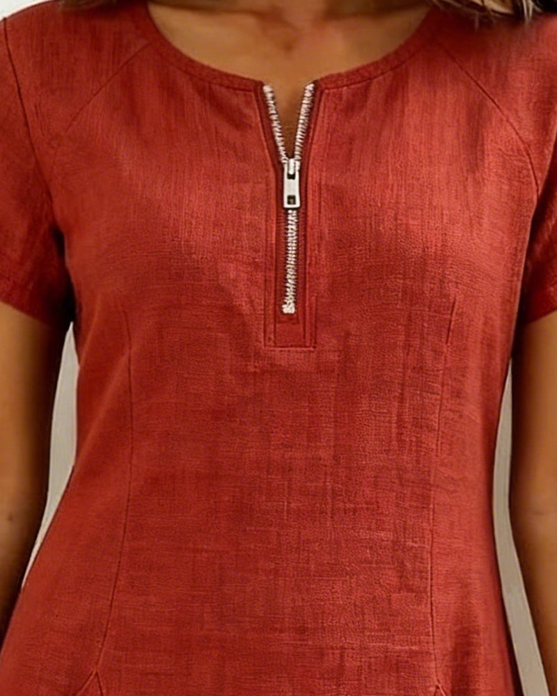 Amoura| Dress in Cotton with fermeture éclair