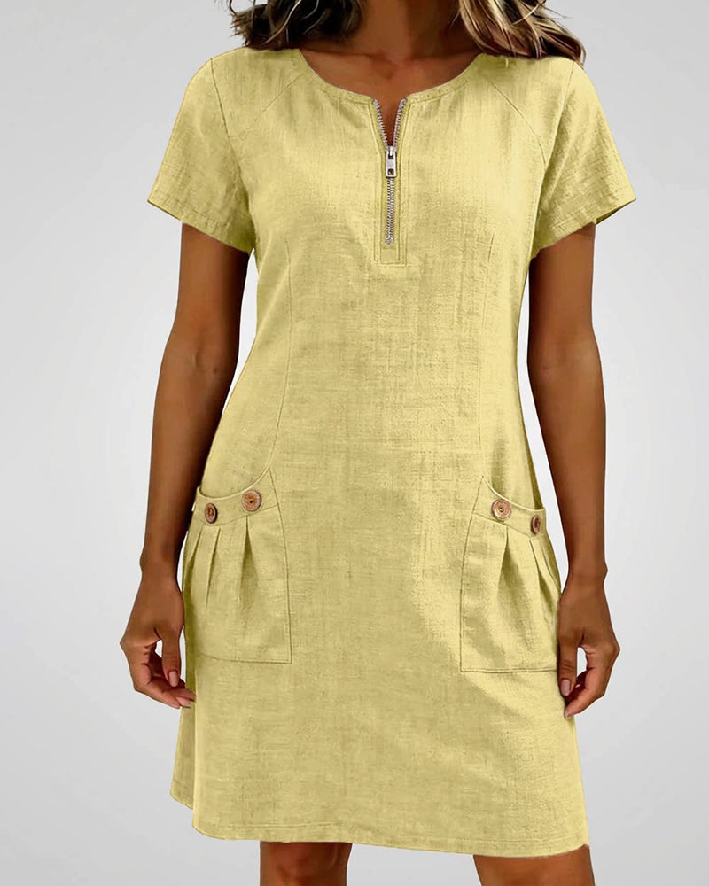 Amoura| Dress in Cotton with fermeture éclair