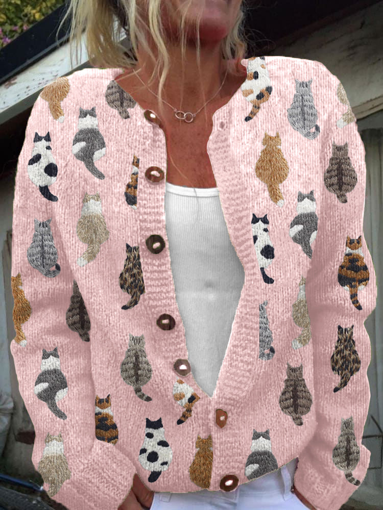 | The Cardigan Print Cat