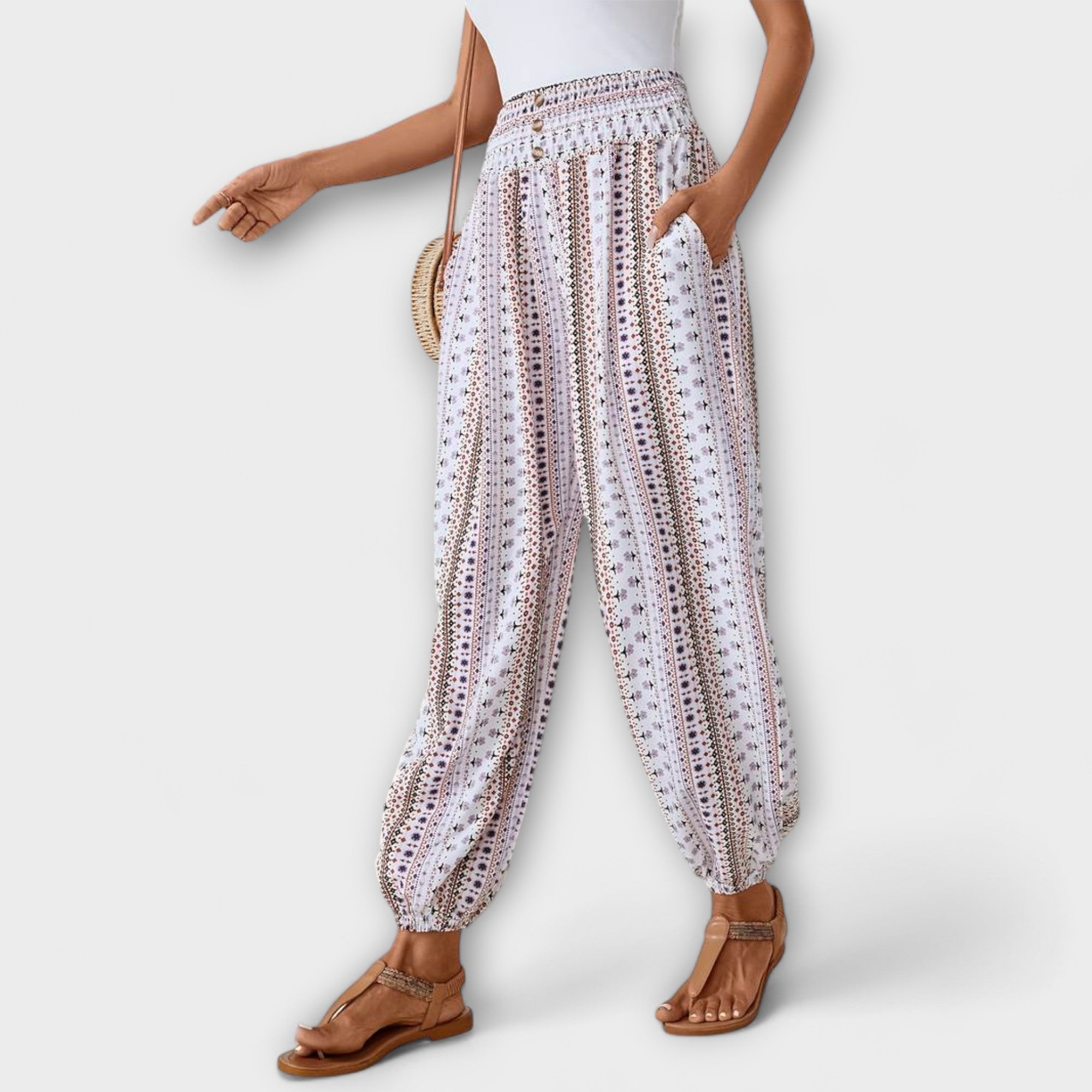 Scarlett - Pants with Design Graphique Ethnique