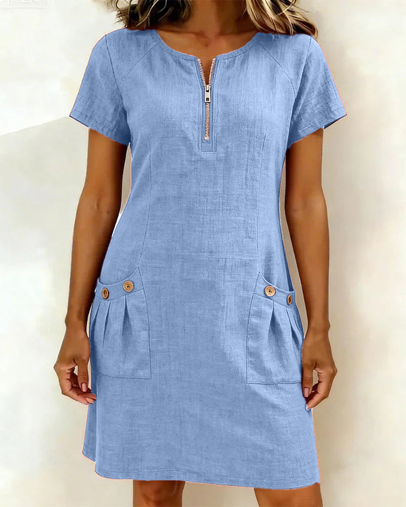 Amoura| Dress in Cotton with fermeture éclair