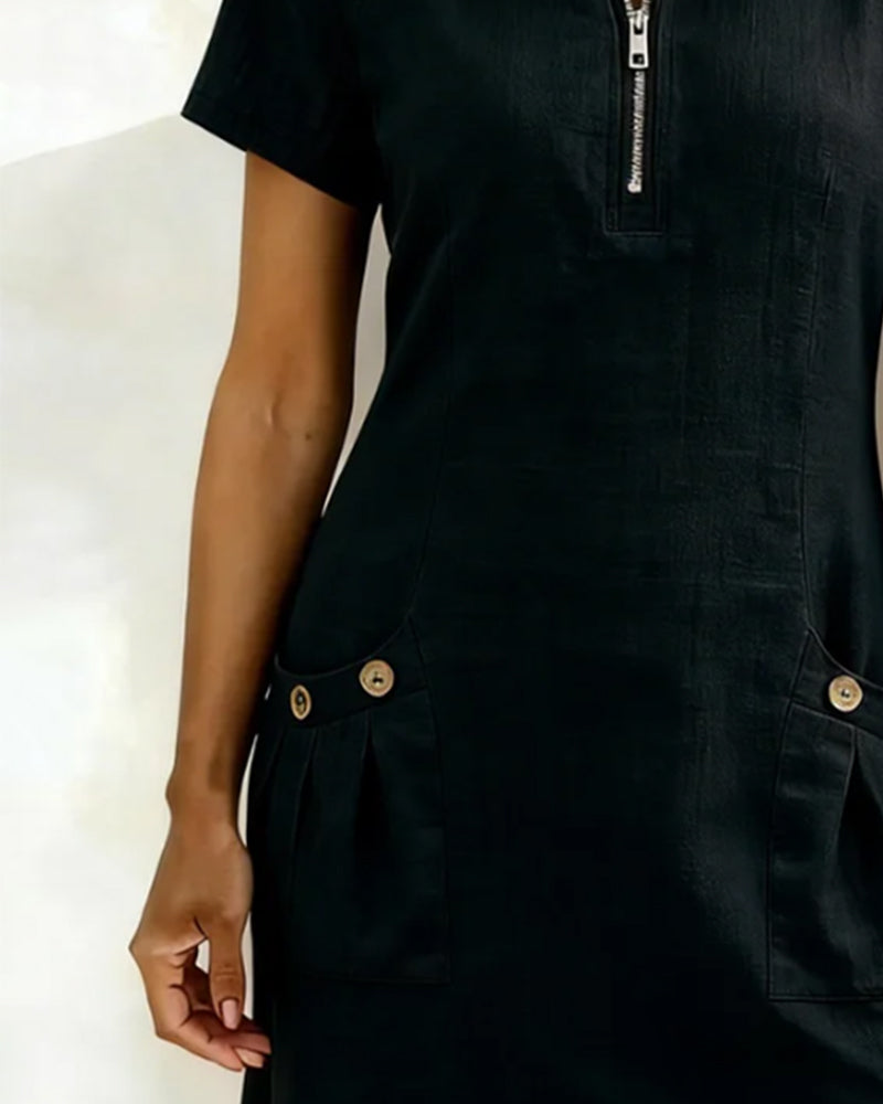 Amoura| Dress in Cotton with fermeture éclair