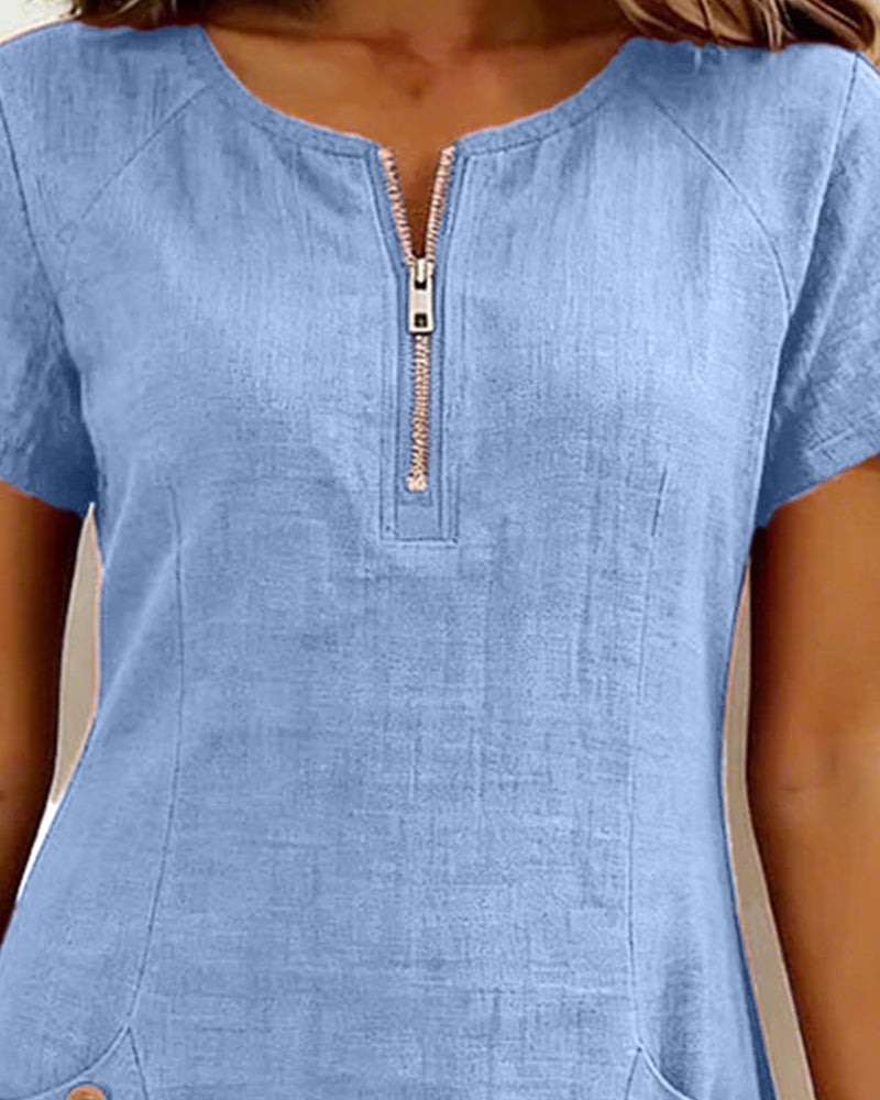 Amoura| Dress in Cotton with fermeture éclair