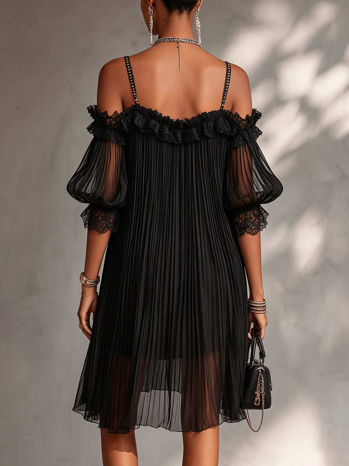 Aurora | Long Chiffon Dress V-Neck