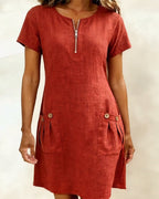 Amoura| Dress in Cotton with fermeture éclair