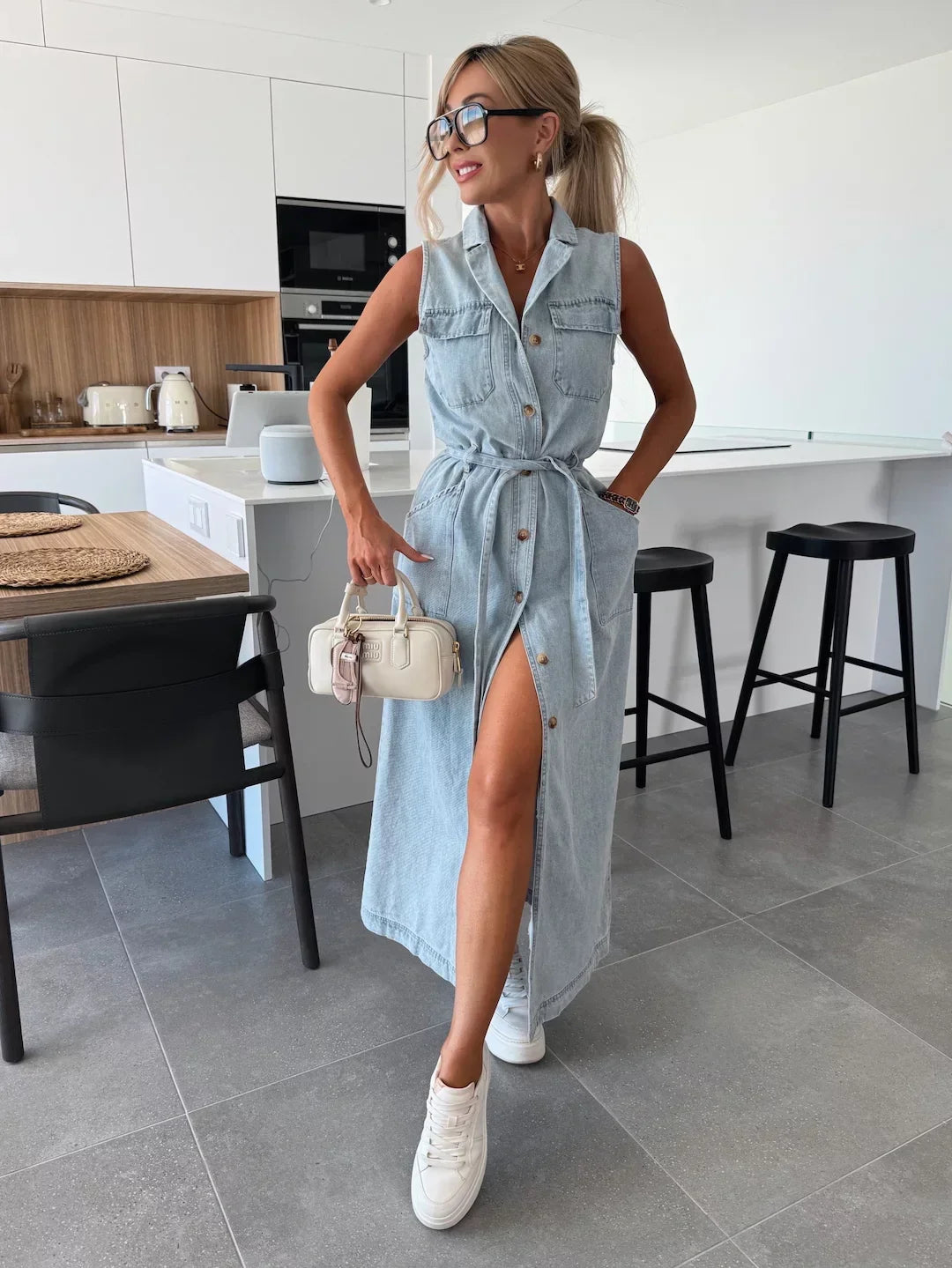 Isabelle | Maxi Dress Denim