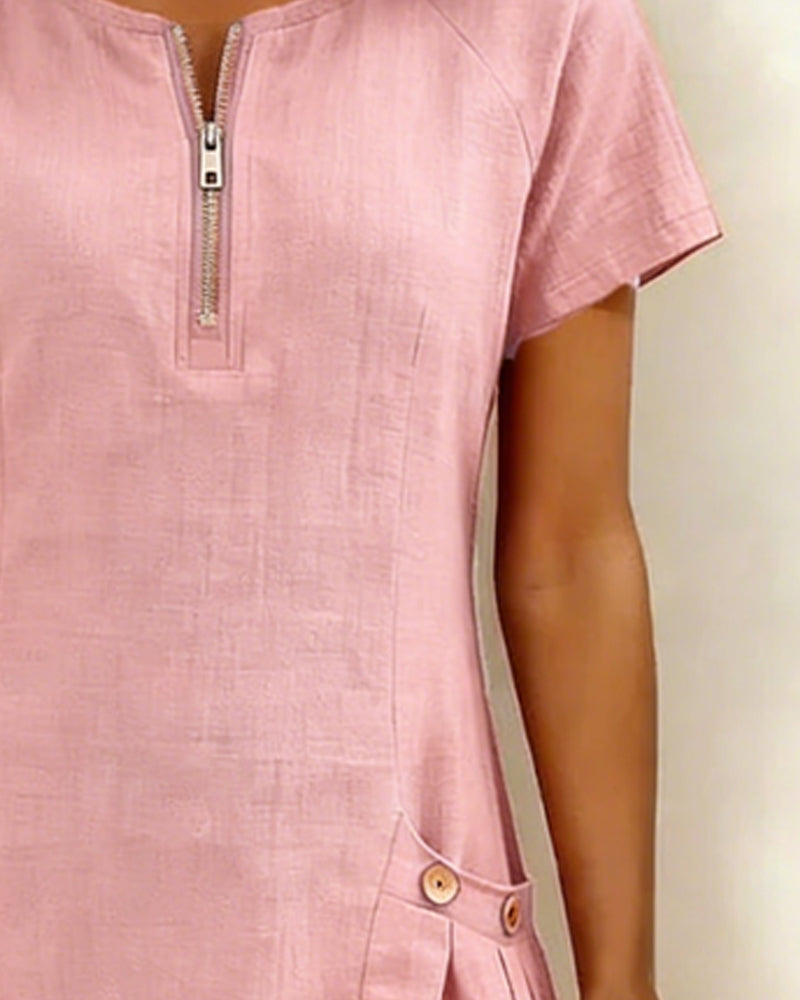 Amoura| Dress in Cotton with fermeture éclair
