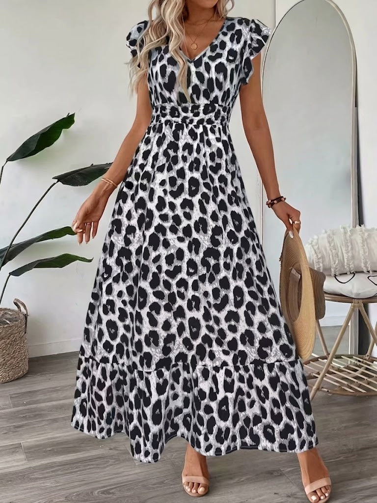 Candela - Dress maxi with Neckline in V