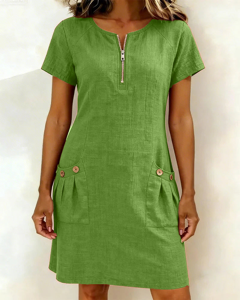 Amoura| Dress in Cotton with fermeture éclair