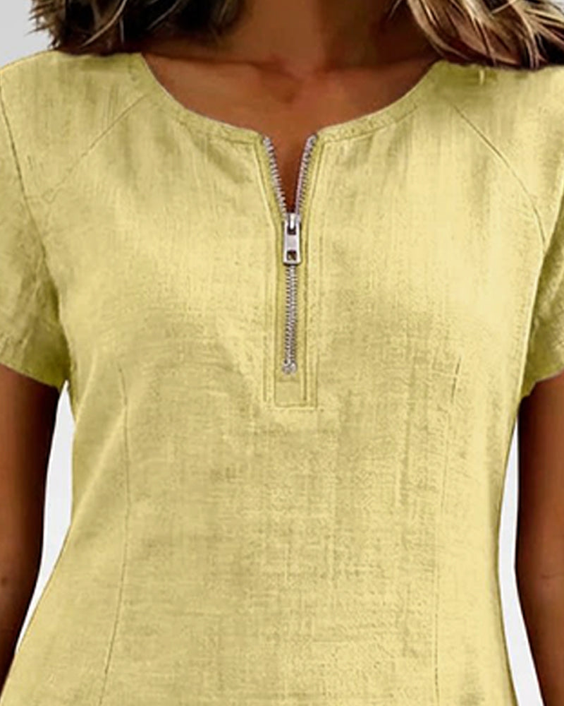 Amoura| Dress in Cotton with fermeture éclair
