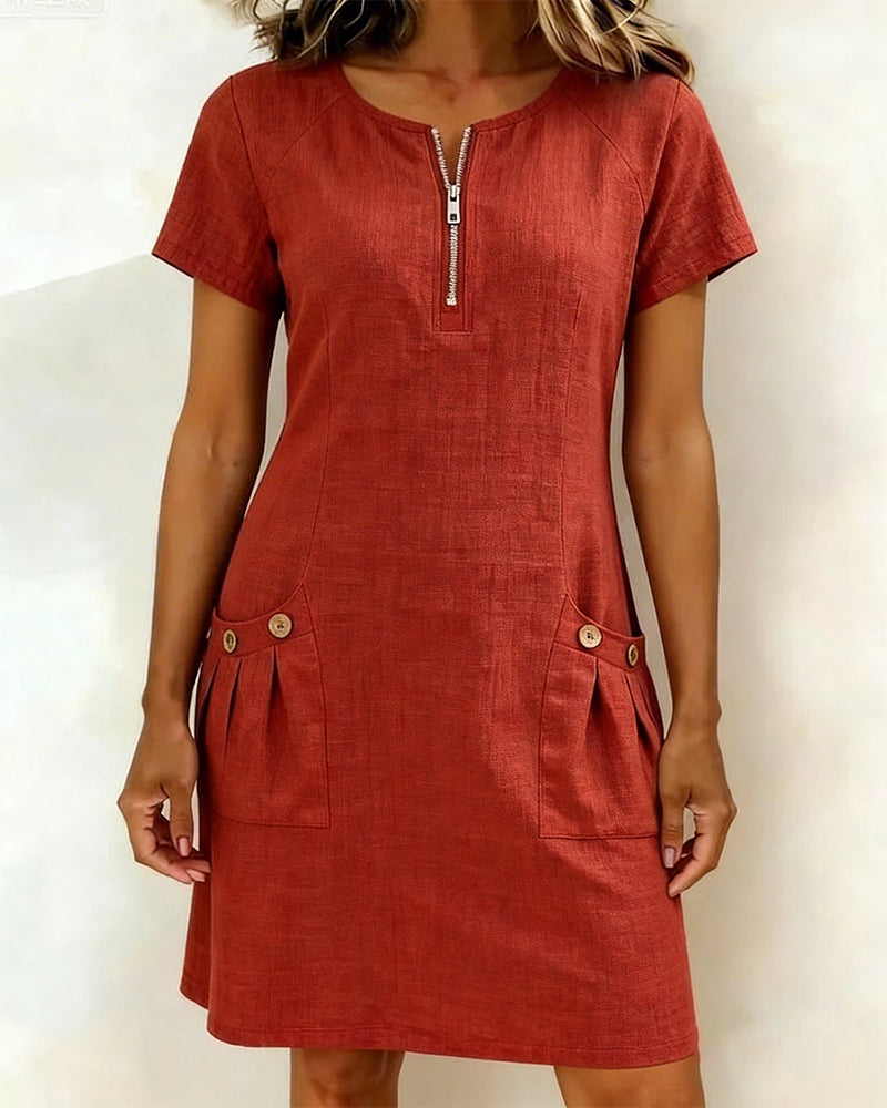 Amoura| Dress in Cotton with fermeture éclair