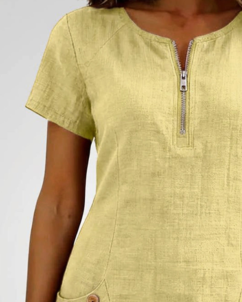 Amoura| Dress in Cotton with fermeture éclair