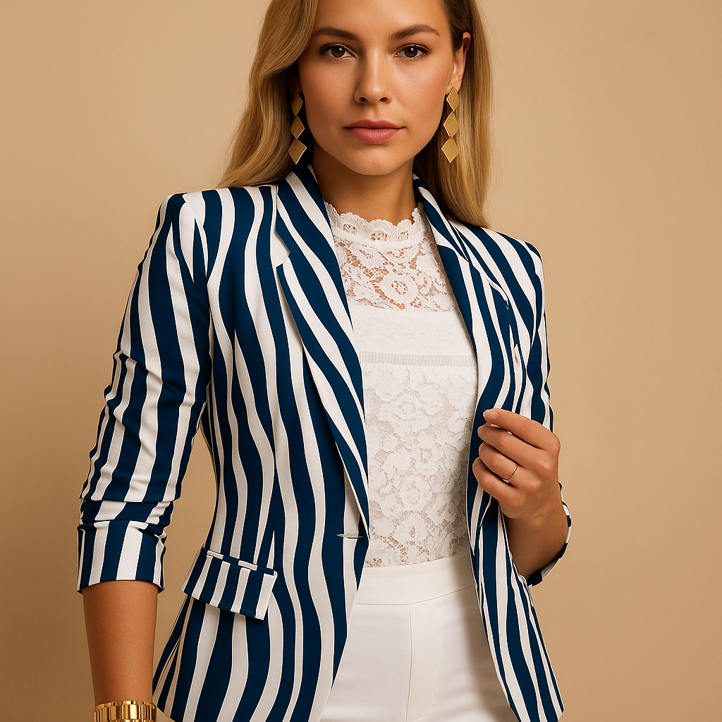 Coast | Blazer Elegant for Women with Print Coloré and Collar Châle