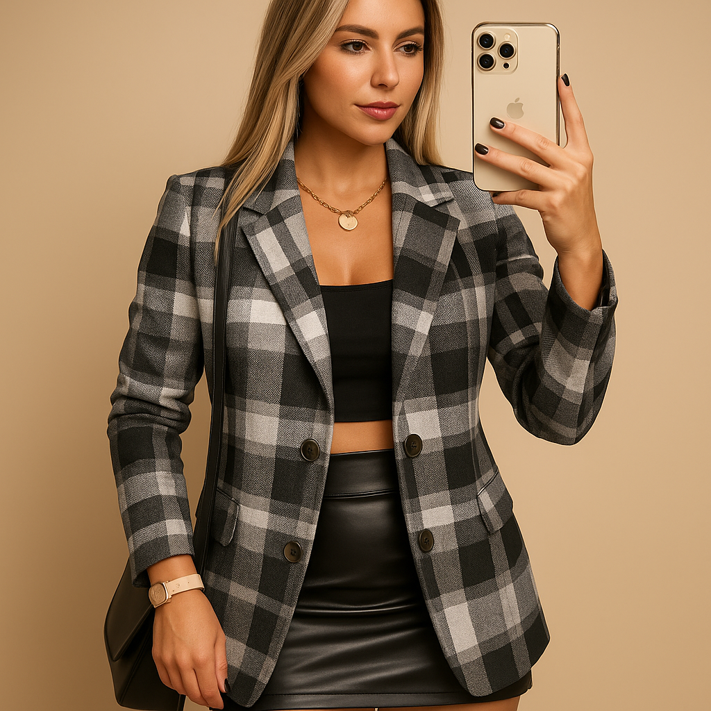Coast | Coat Long Quilted for Women Pattern Check