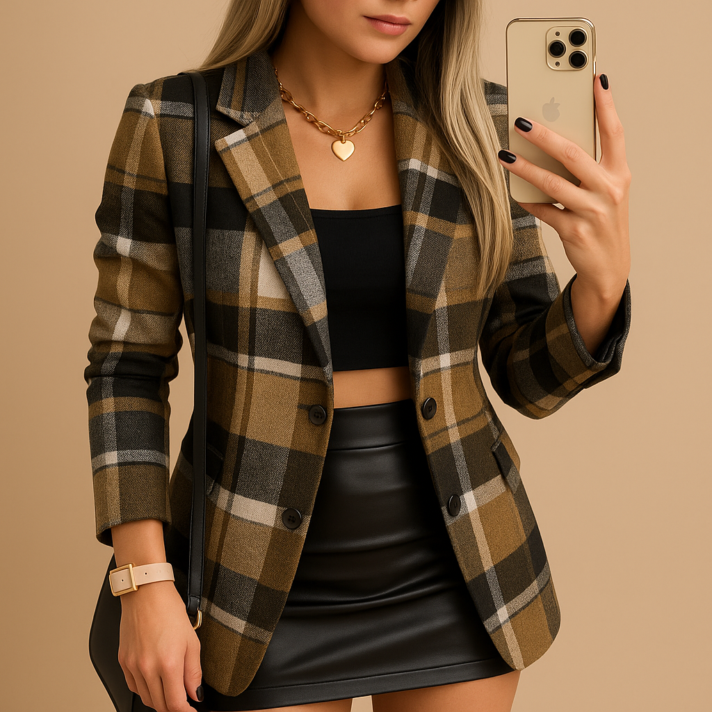 Coast | Coat Long Quilted for Women Pattern Check