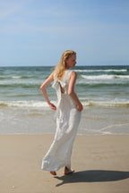 Linen Maxi Summer Bow Dress FLORA