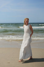 Linen Maxi Summer Bow Dress FLORA