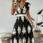 Candela - Dress maxi with Neckline in V
